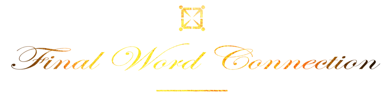 Final Word Connection logo with decorative gold ornament and text